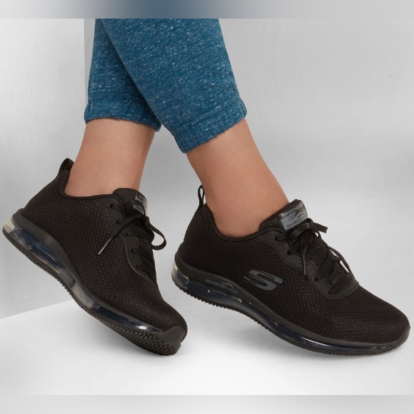 SKECHERS Women’s Work Relaxed Fit Slip Resistant Skech-Air SR Size 9 Color Black - Picture 1 of 15